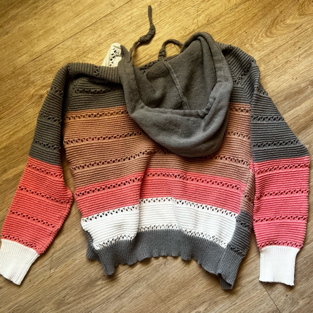 Vintage Y2K Crochet Zip Up Hoodie - Picture 6 of 6